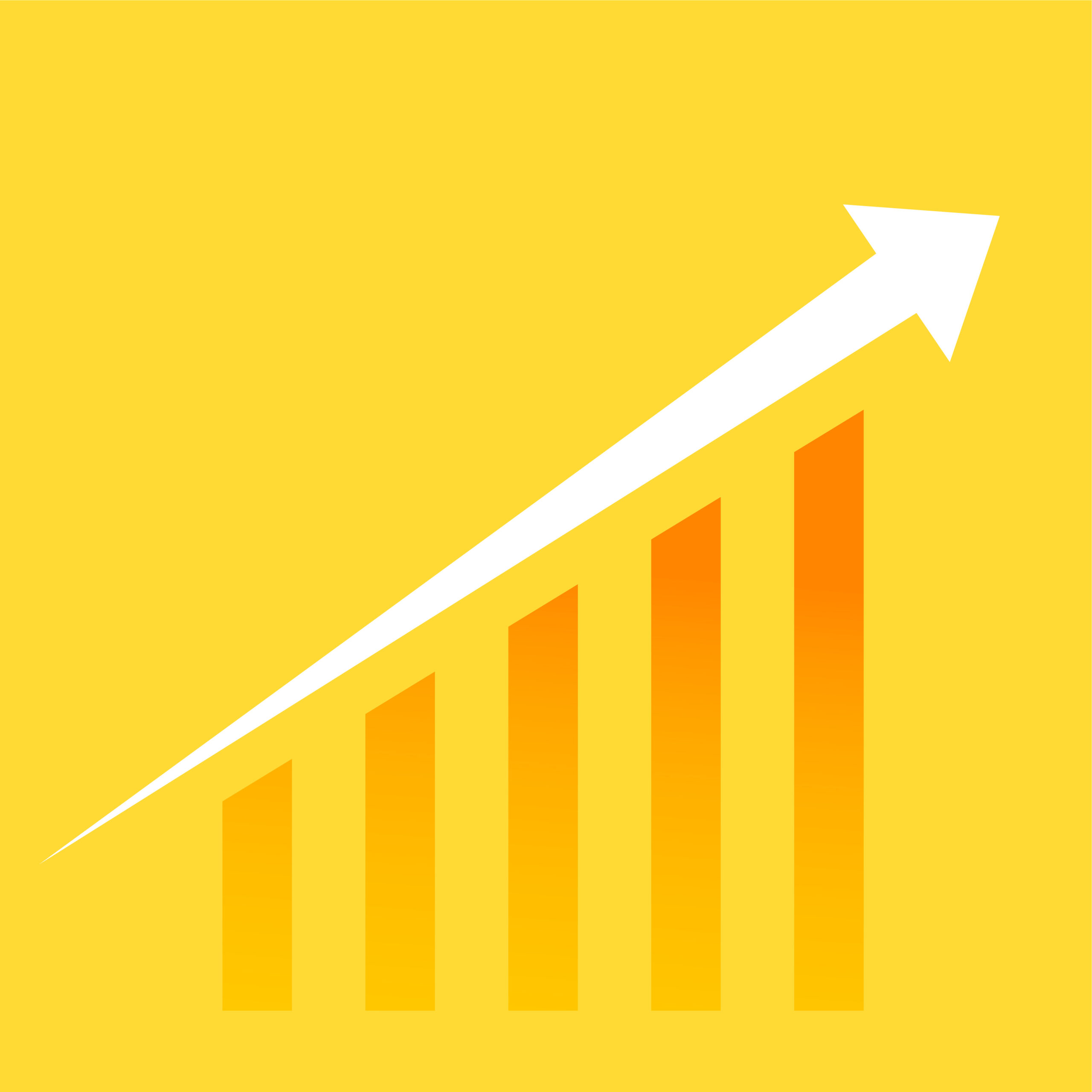 Home financial stock graph background with upward growth arrow